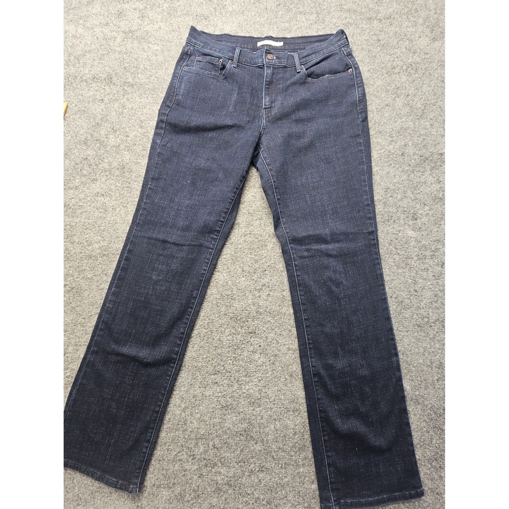 Levi's 505 Straight Womems Jeans 30x32 (32x32) Straight Leg Dark Wash "SPOT"